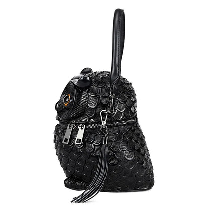 3D Owl Crossbody Handbag - Floral Fawna