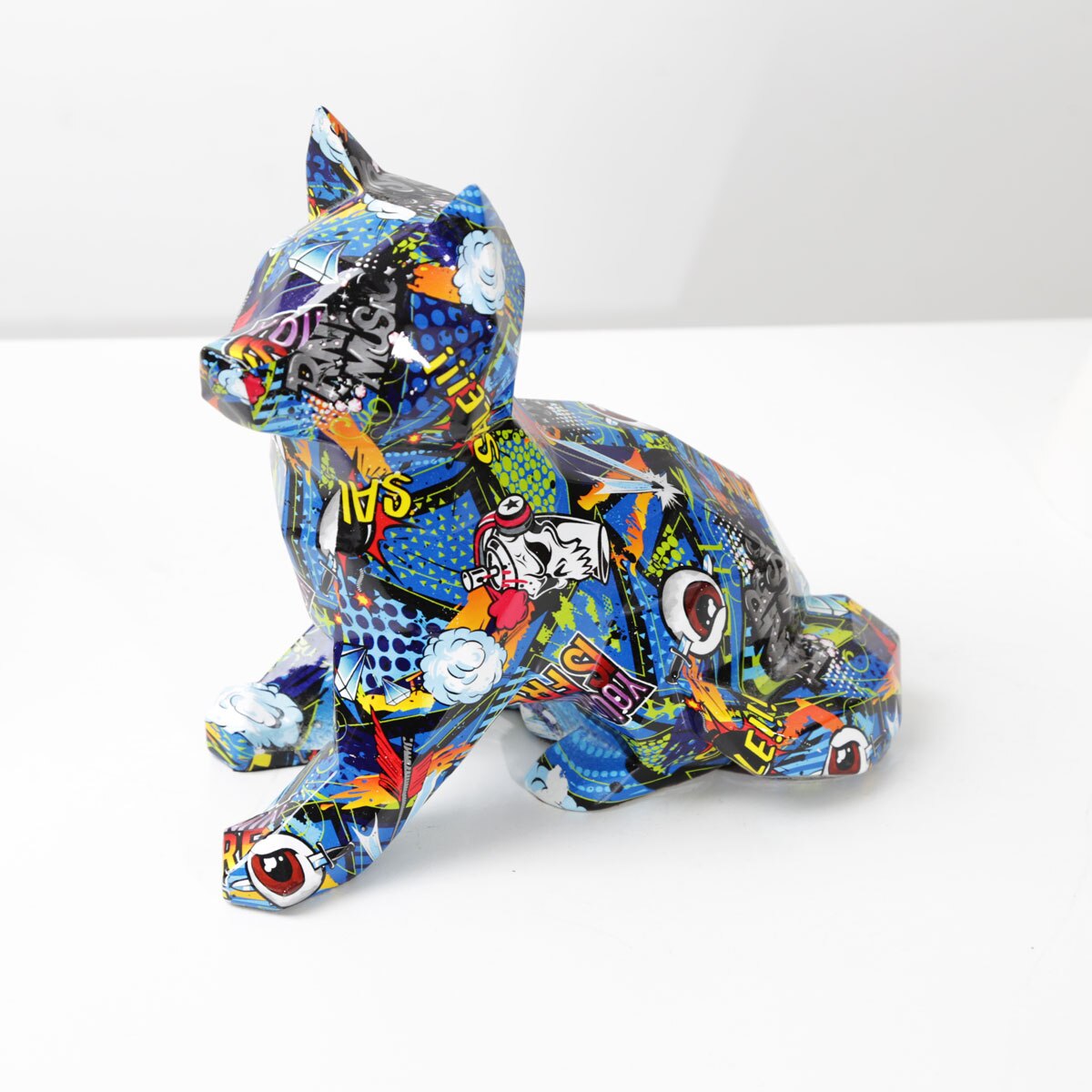 Abstract Shiba Inu Sculpture - Floral Fawna