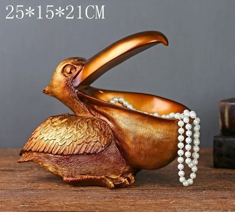 Pelican Storage Sculpture - Floral Fawna