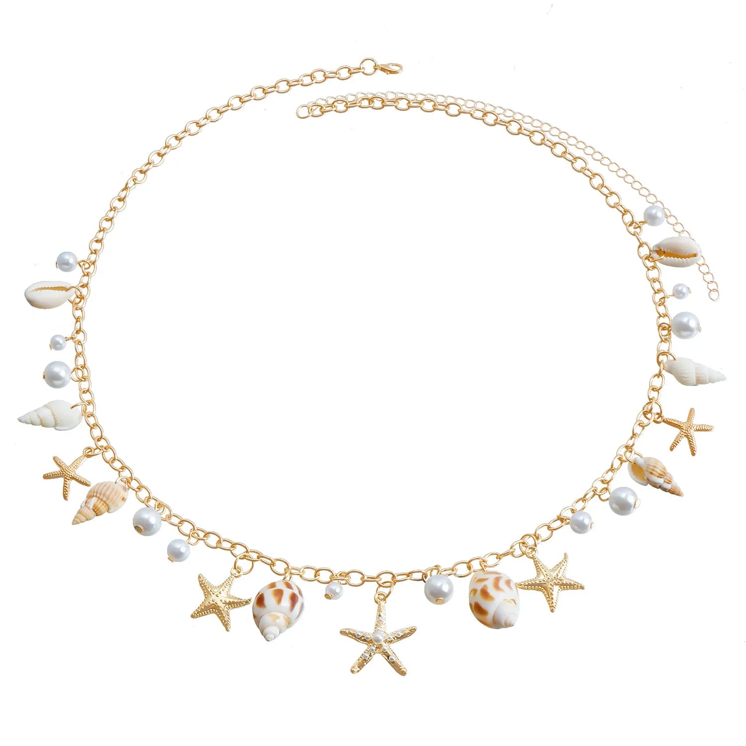 Starfish &amp; Shell Body Chain - Floral Fawna