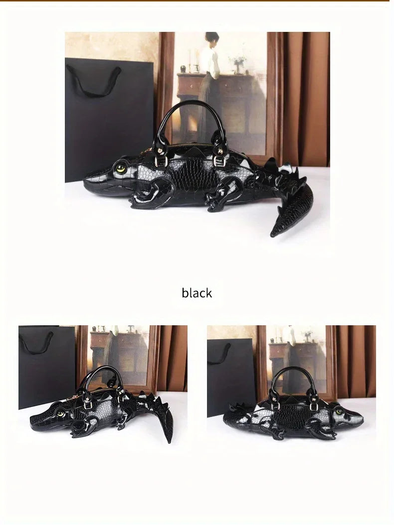 3D Alligator Crossbody Bag - Floral Fawna