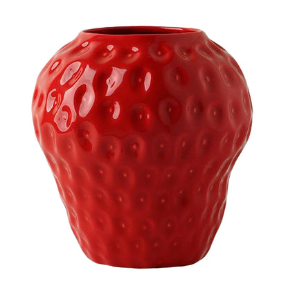 Ceramic Strawberry Vase - Floral Fawna