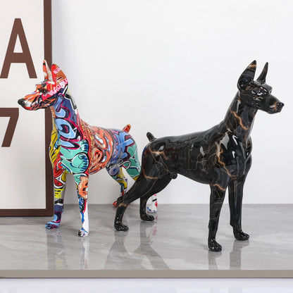 Abstract Dobermann Sculpture