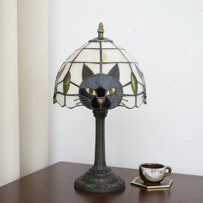 Cat Stained Glass Lamp