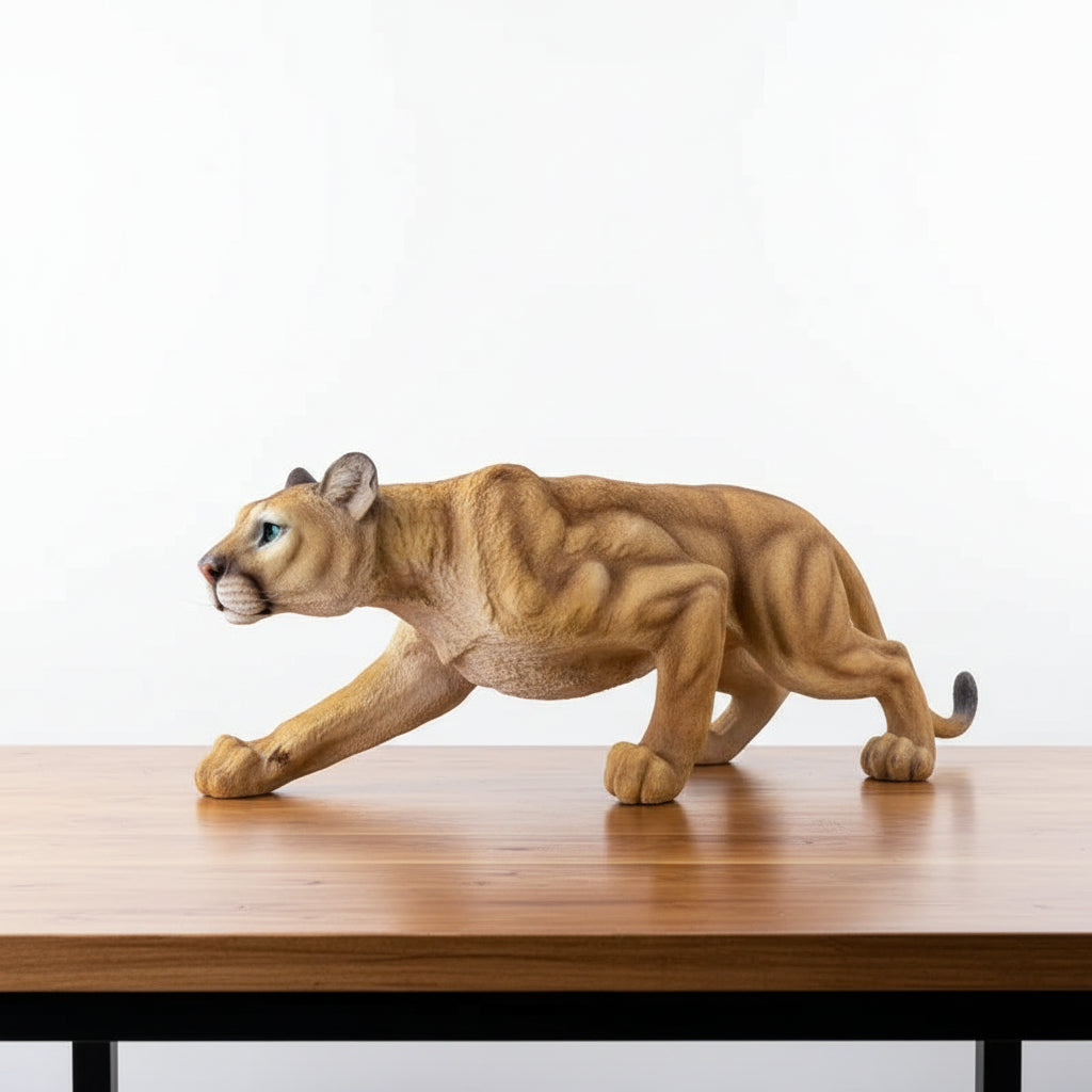 Realistic Lioness Sculpture