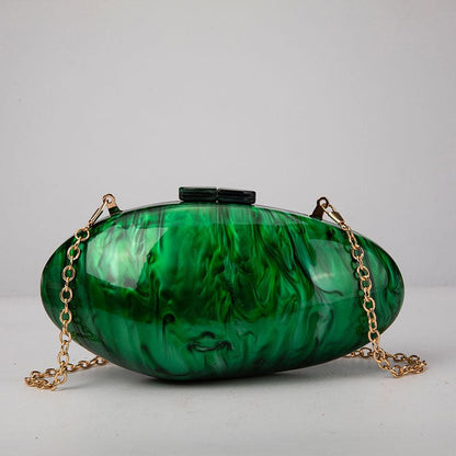 Pearl Acrylic Clutch - Floral Fawna