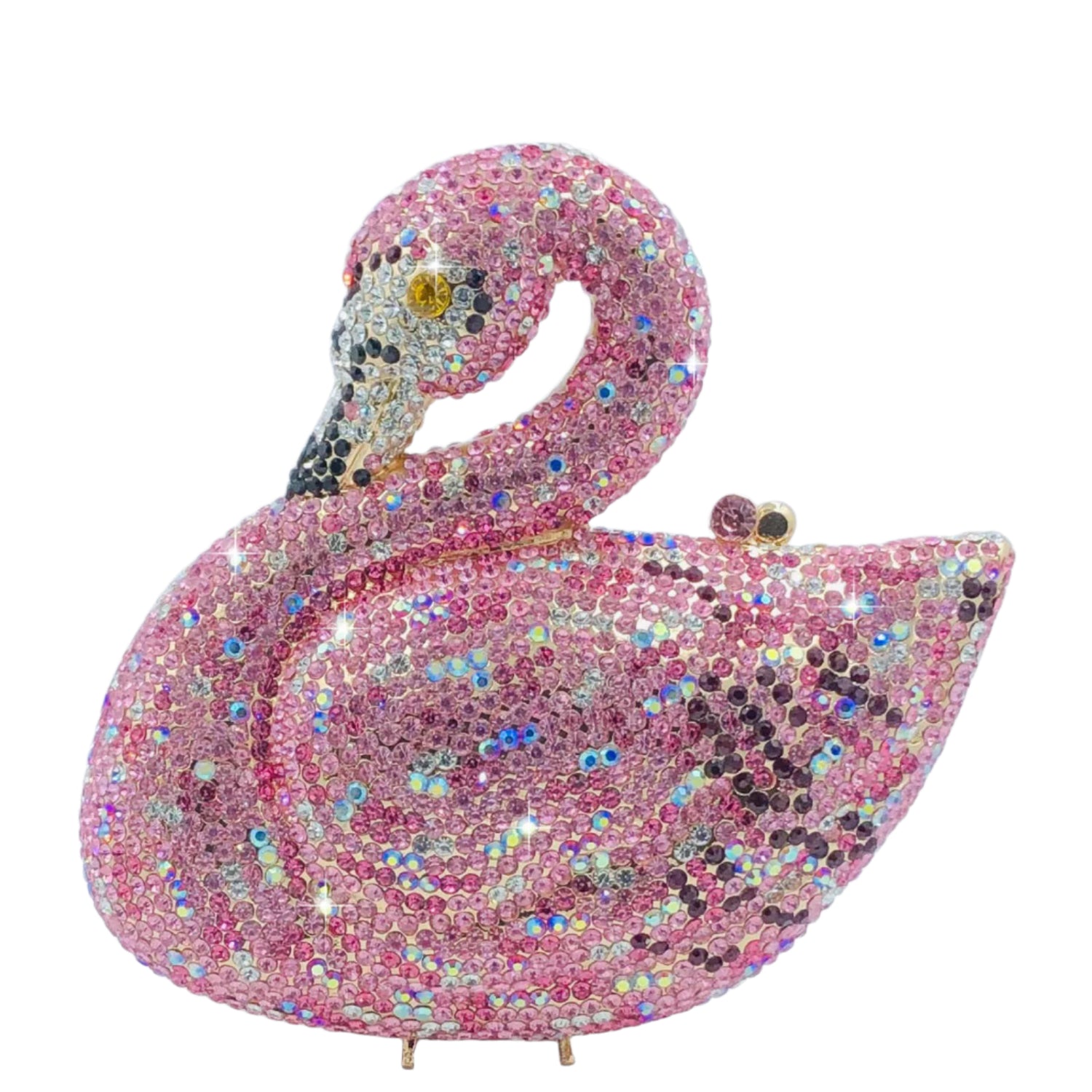 Flamingo Crystal Clutch - Floral Fawna