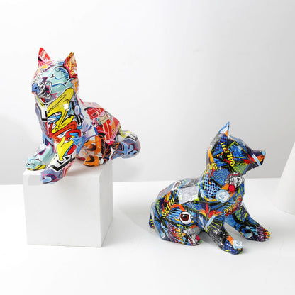 Abstract Shiba Inu Sculpture - Floral Fawna