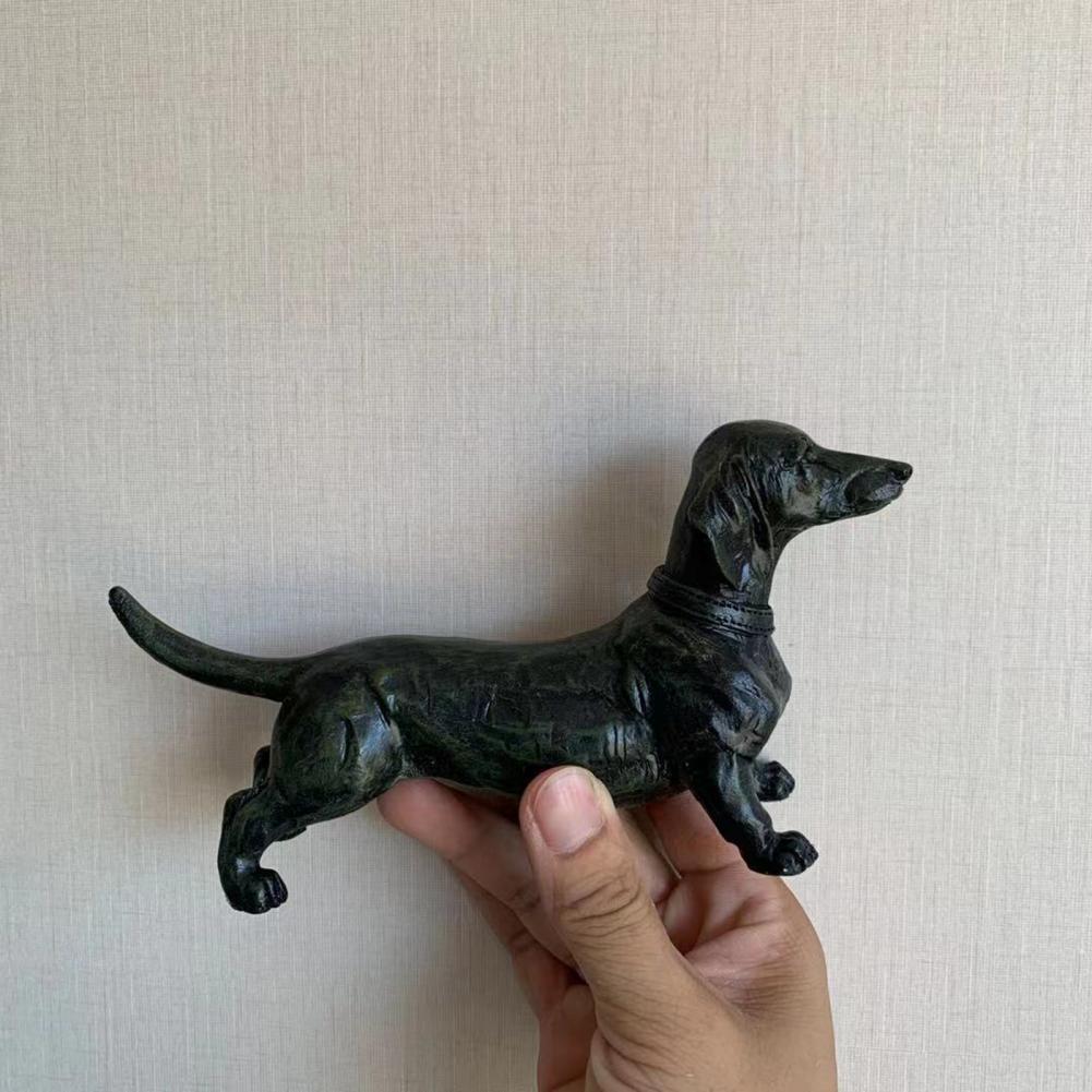 Black Dachshund Figurine - Floral Fawna