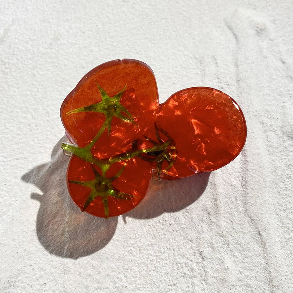 Vegetable Acrylic Hair Clip - Floral Fawna