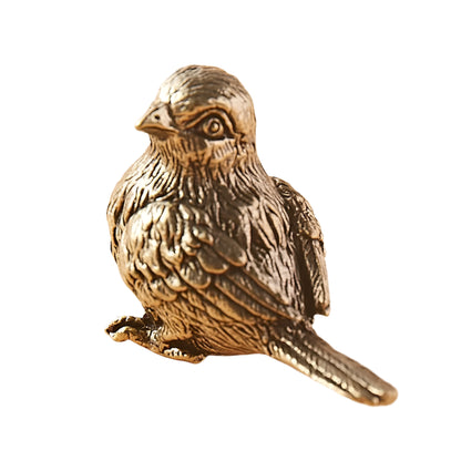 Copper Sparrow Figurine - Floral Fawna