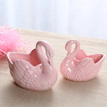 Swan Candle Holder - Floral Fawna