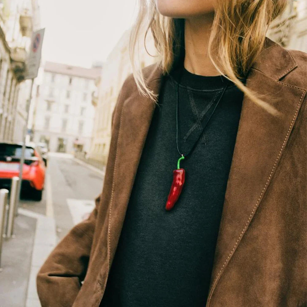 Chilli Pepper Necklace - Floral Fawna