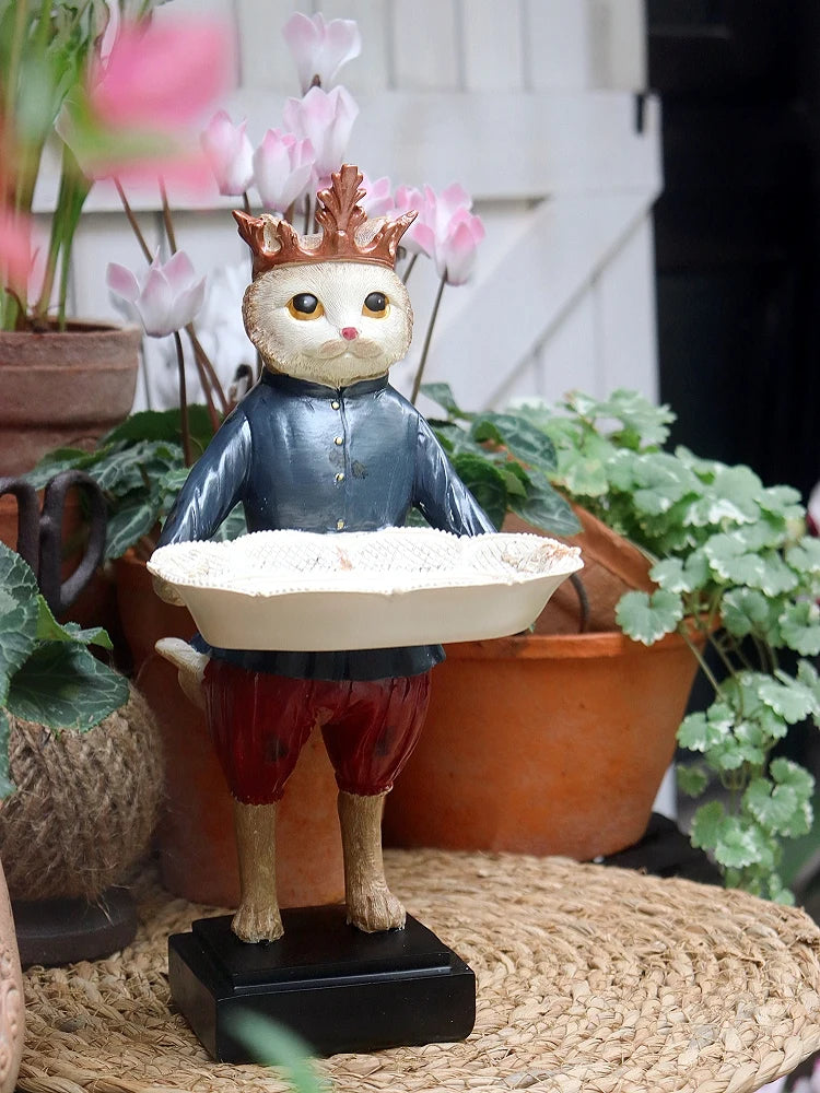 Royal Cat Ornamental Tray - Floral Fawna