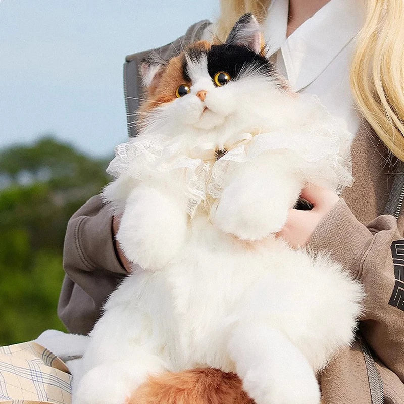 Realistic Plush Cat Backpack