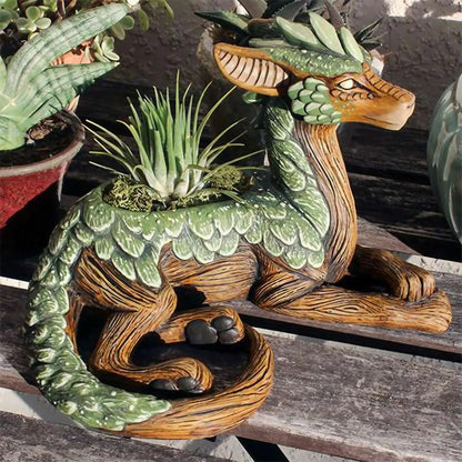 Tree Dragon Planter - Floral Fawna
