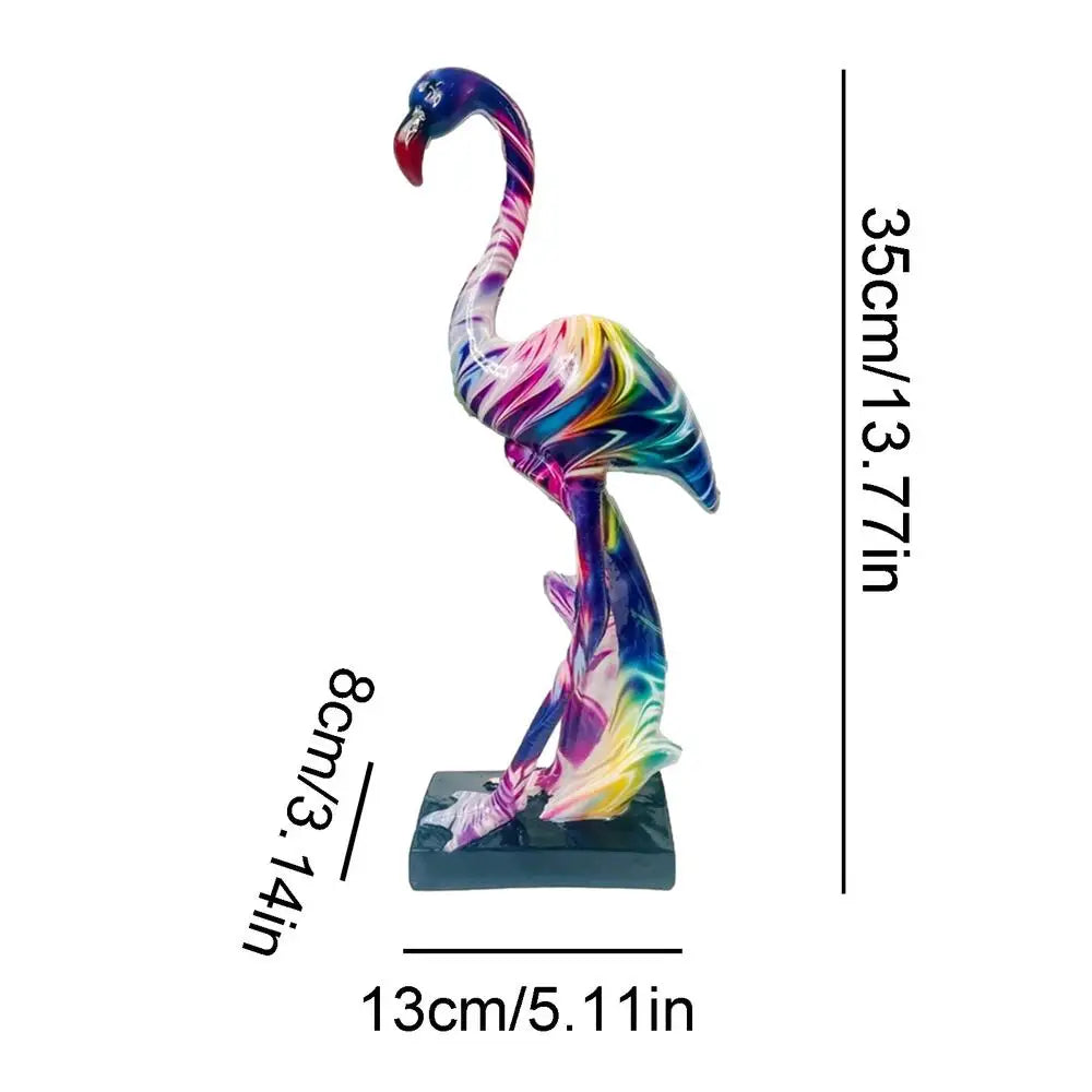 Abstract Flamingo Sculpture - Floral Fawna