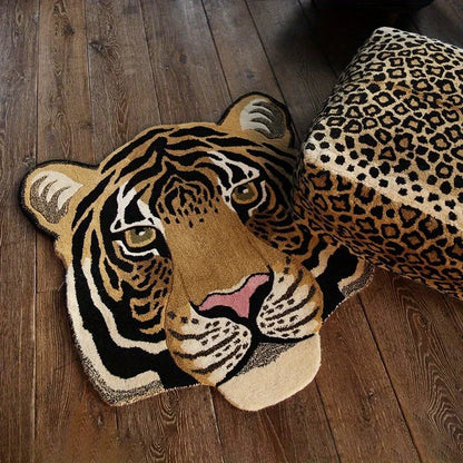 Big Cat Face Mat - Floral Fawna