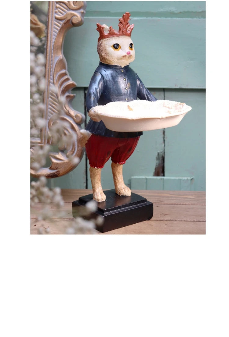 Royal Cat Ornamental Tray - Floral Fawna