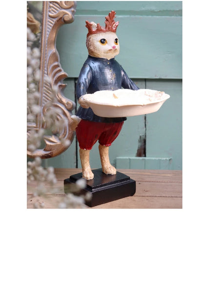 Royal Cat Ornamental Tray - Floral Fawna