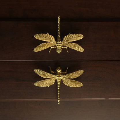 Dragonfly Brass Cabinet Handle