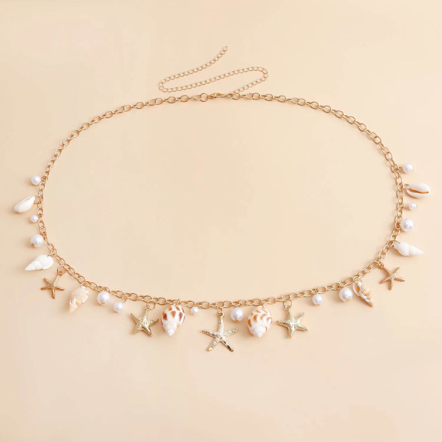 Starfish &amp; Shell Body Chain - Floral Fawna