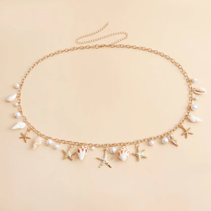 Starfish &amp; Shell Body Chain - Floral Fawna