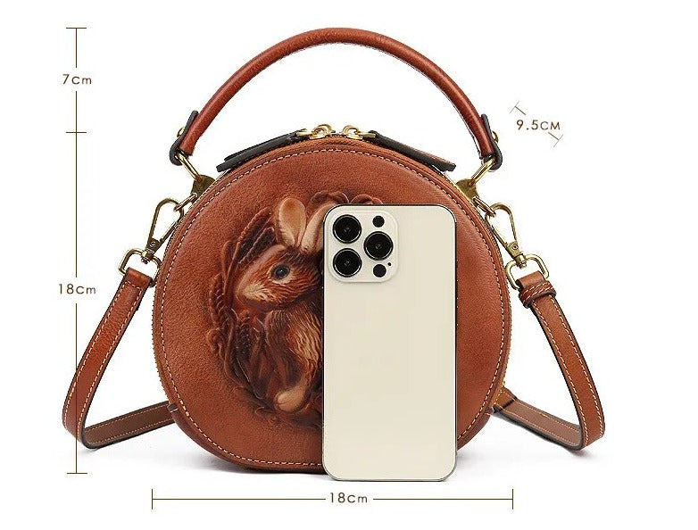 Rabbit Embossed Shoulder Bag - Floral Fawna