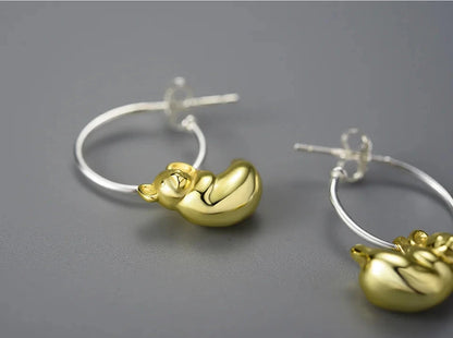 Koala Hoop Earrings