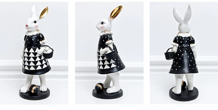 Royal Rabbit Family Figurines - Floral Fawna