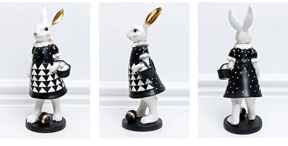 Royal Rabbit Family Figurines - Floral Fawna