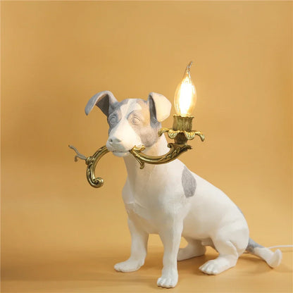 Jack Russell Table Lamp - Floral Fawna