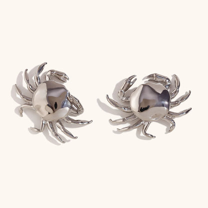Crab Stud Earrings - Floral Fawna