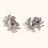 Crab Stud Earrings - Floral Fawna
