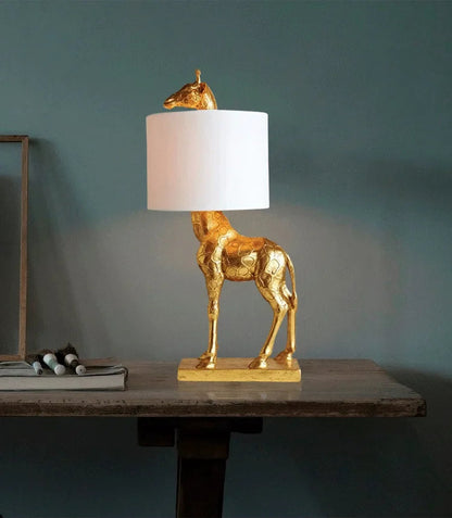 Giraffe Table Lamp - Floral Fawna
