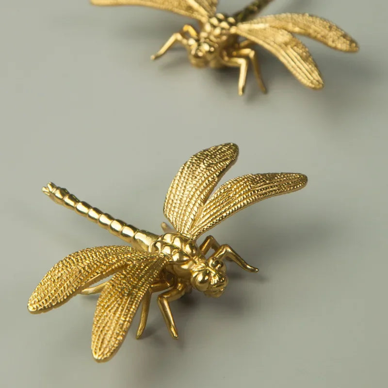 Dragonfly Brass Cabinet Handle
