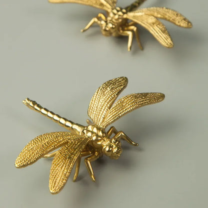 Dragonfly Brass Cabinet Handle