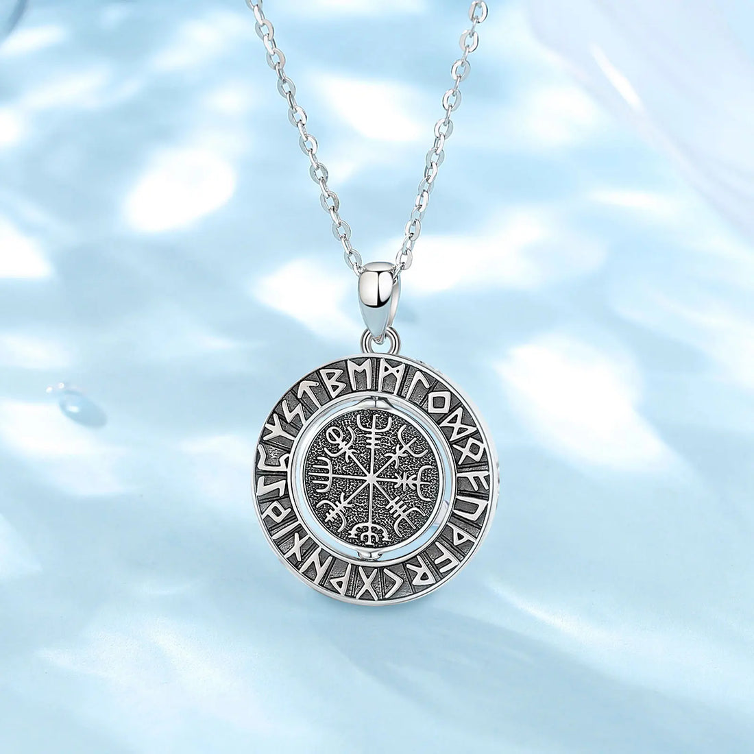 Sterling Silver Viking Runes Necklace - Floral Fawna