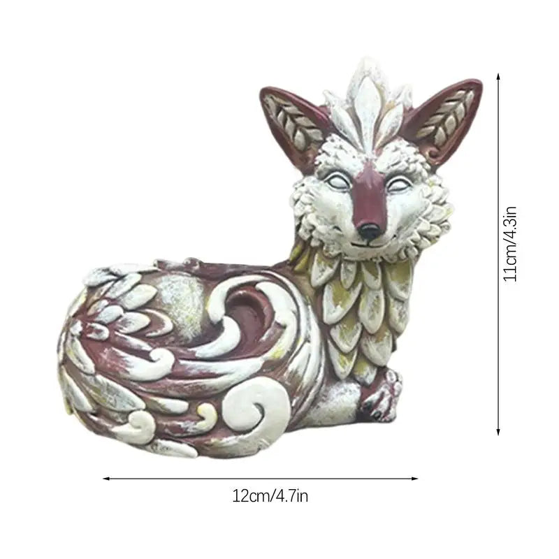 Fox Resin Planter - Floral Fawna