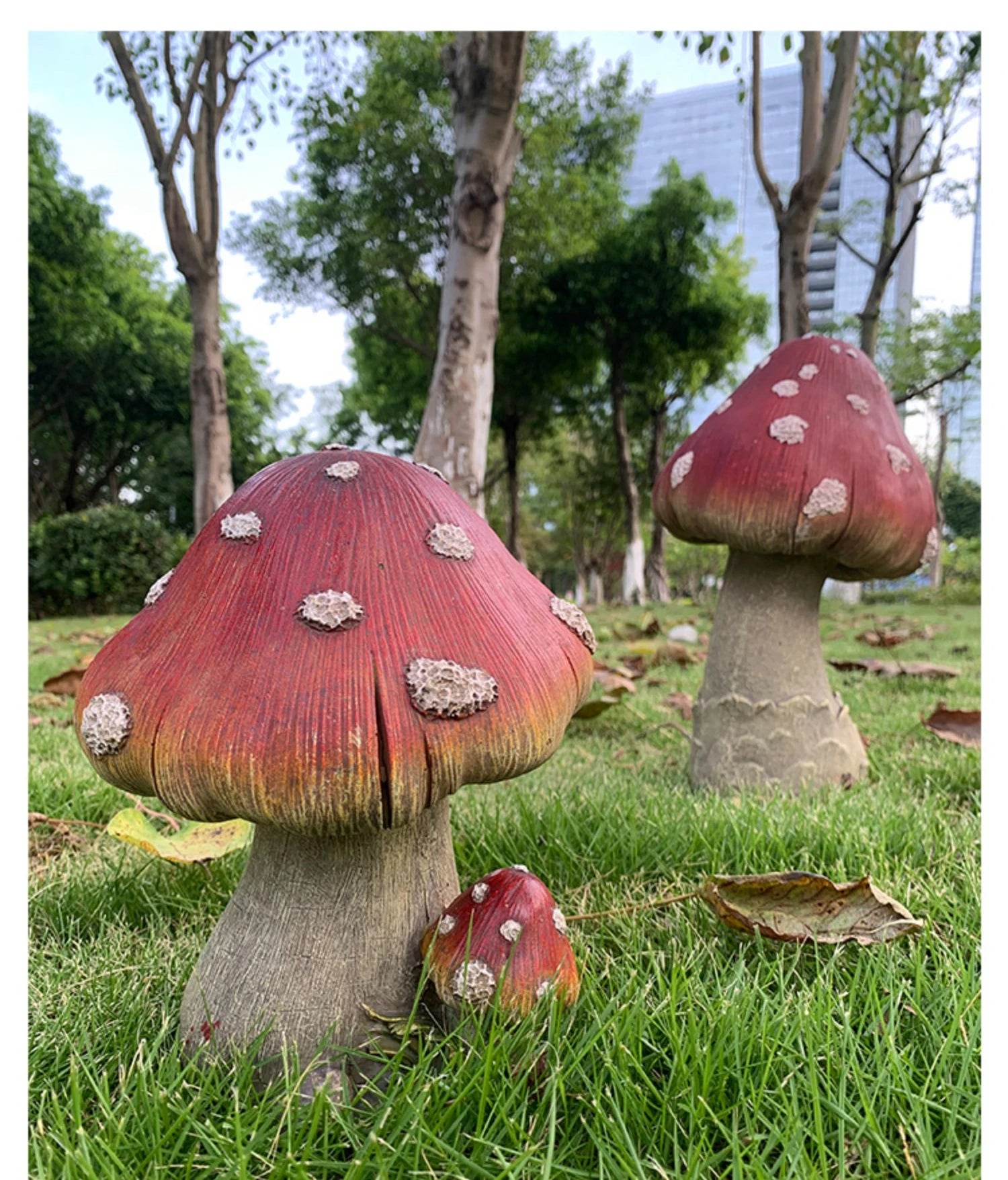 Mushroom Garden Ornament - Floral Fawna