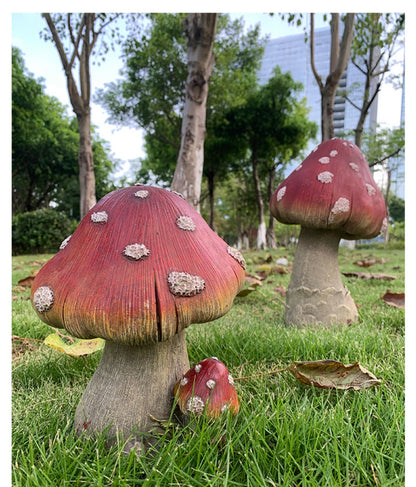Mushroom Garden Ornament - Floral Fawna