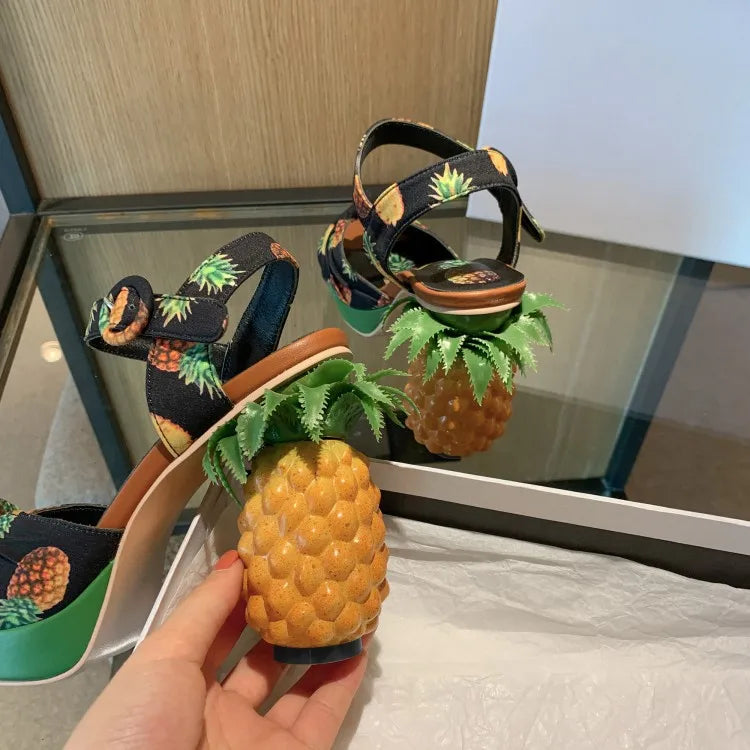 Pineapple Platform Sandals