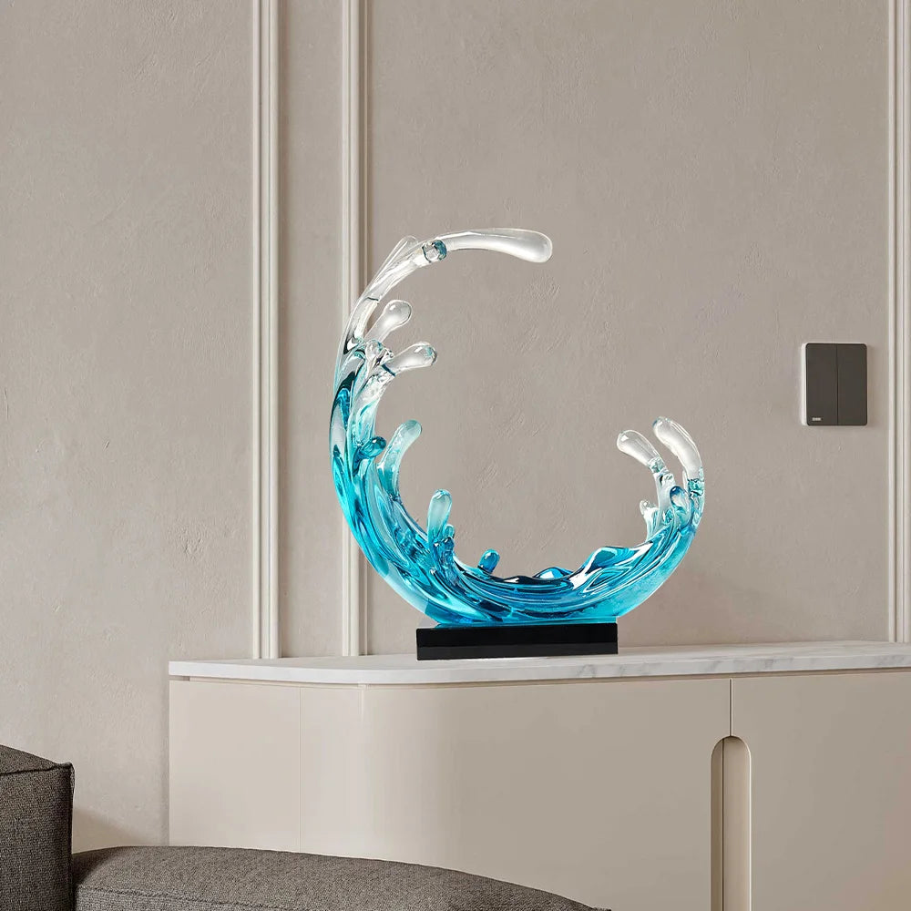 Ocean Wave Sculpture - Floral Fawna