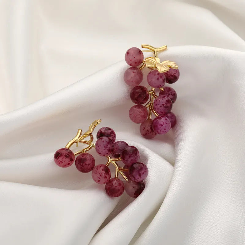 Luxurious Grape Earrings - Floral Fawna