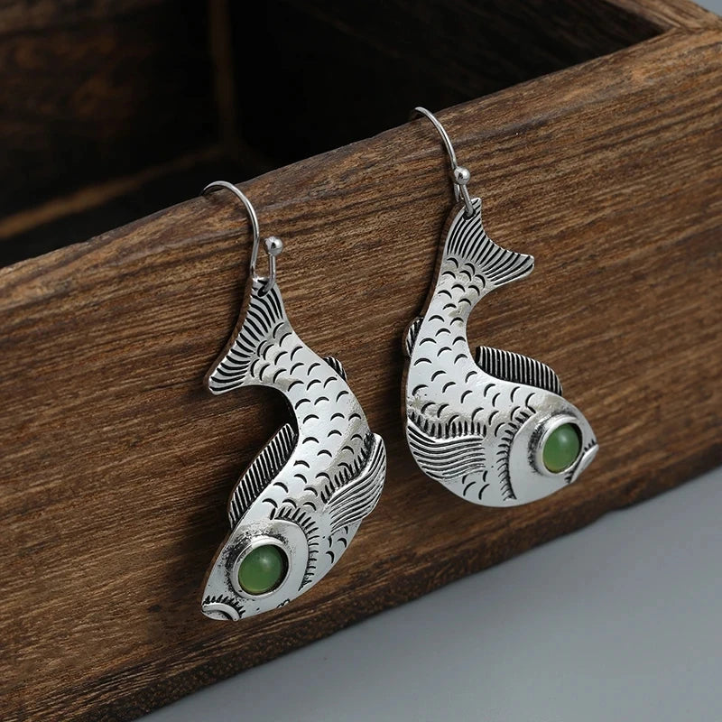 Silver Fish Earrings