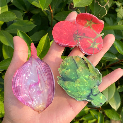 Vegetable Acrylic Hair Clip - Floral Fawna