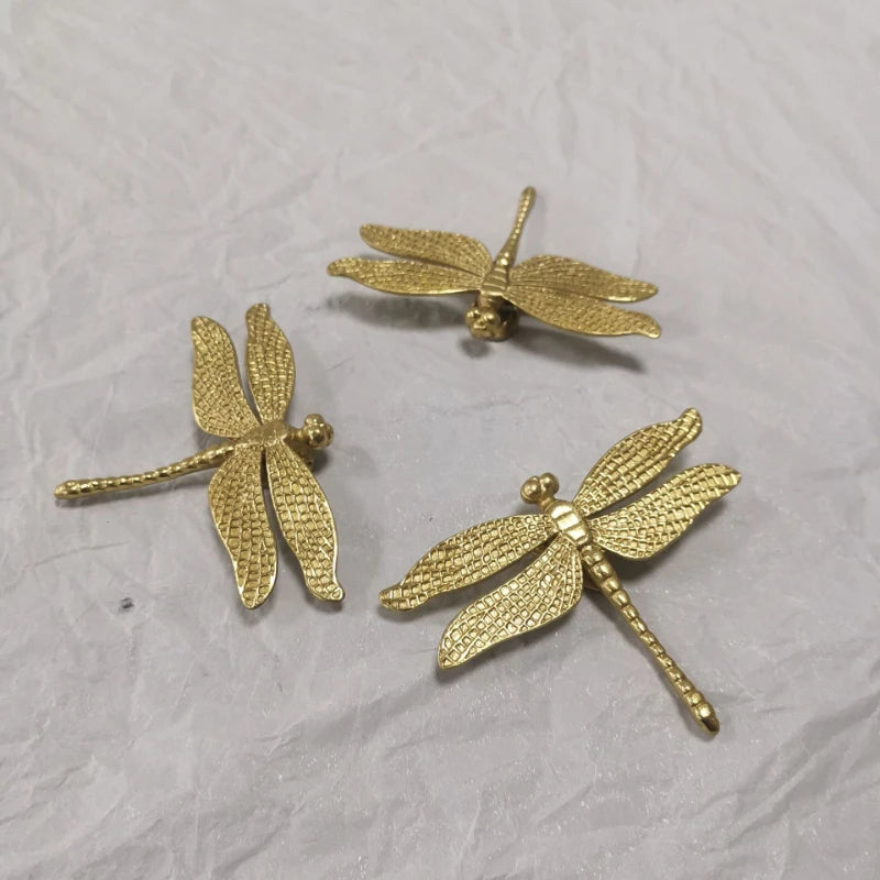 Dragonfly Brass Cabinet Handle