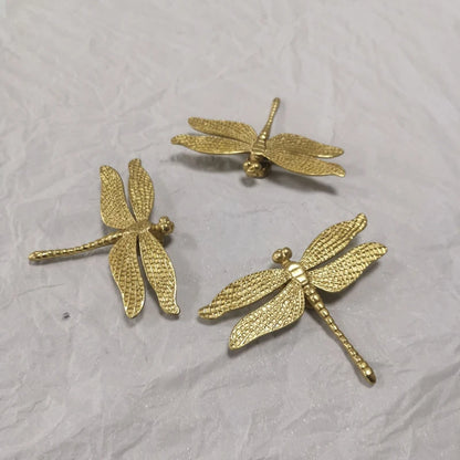 Dragonfly Brass Cabinet Handle