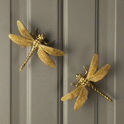 Dragonfly Brass Cabinet Handle