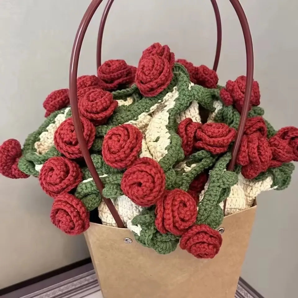 Red Rose Trim Circular Blanket - Floral Fawna